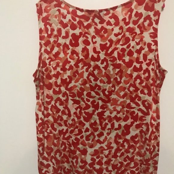 New Womens Rafaella Red Lace Patterned Tank - Picture 3 of 3